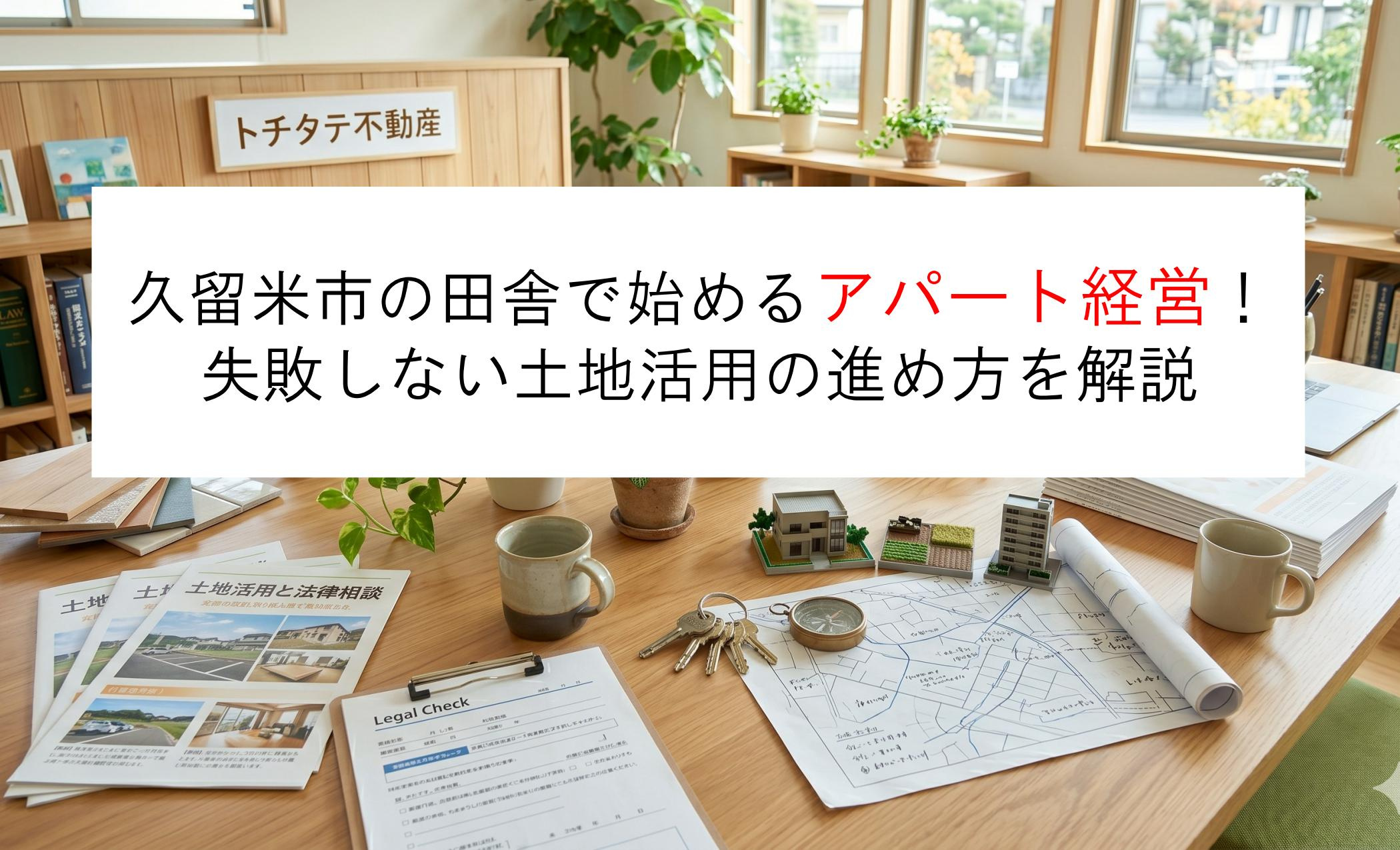 久留米市の田舎で始めるアパート経営！失敗しない土地活用の進め方を解説の画像