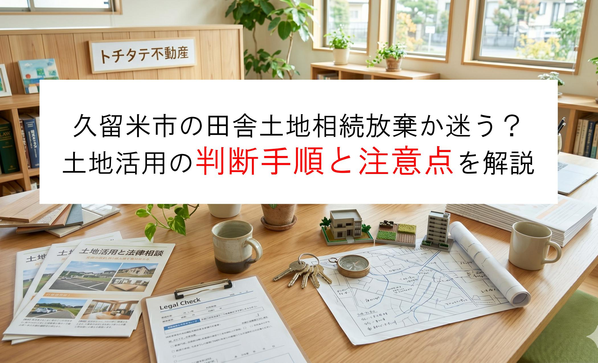 久留米市の田舎土地相続放棄か迷う？土地活用の判断手順と注意点を解説の画像