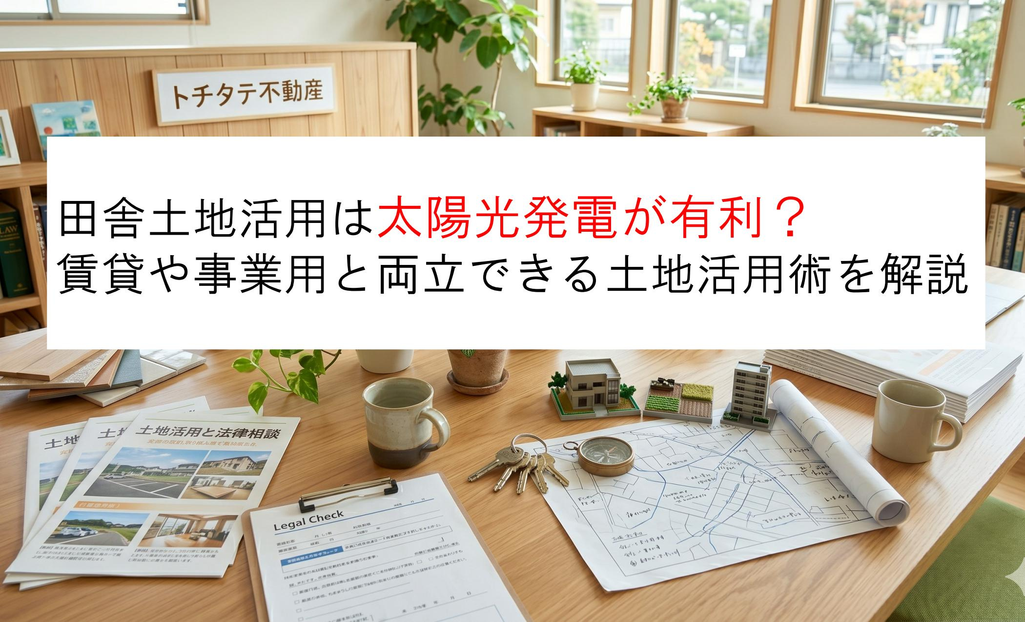 久留米市の田舎土地活用は太陽光発電が有利？賃貸や事業用と両立できる土地活用術を解説の画像