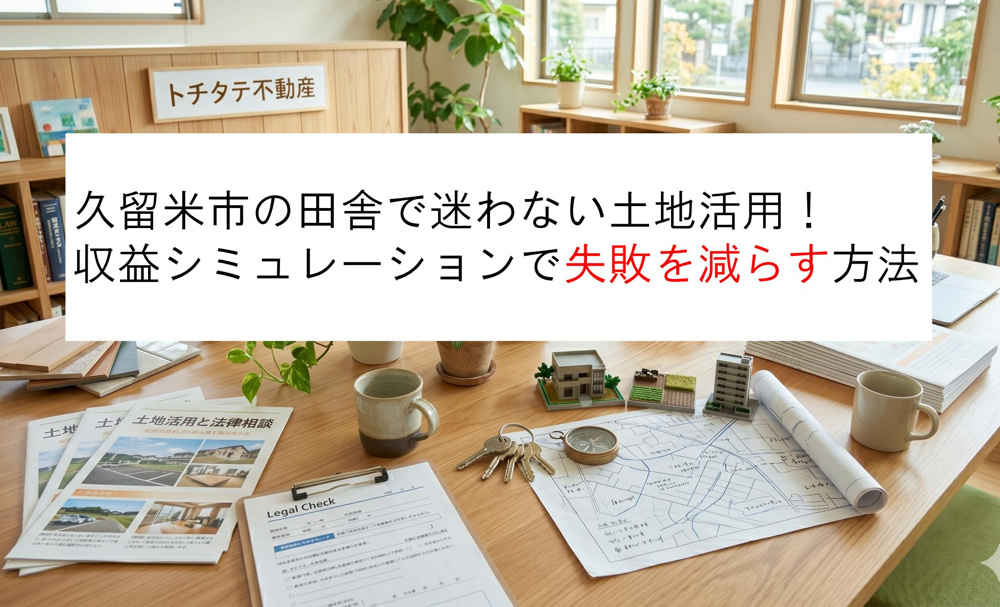 久留米市の田舎で迷わない土地活用！収益シミュレーションで失敗を減らす方法の画像