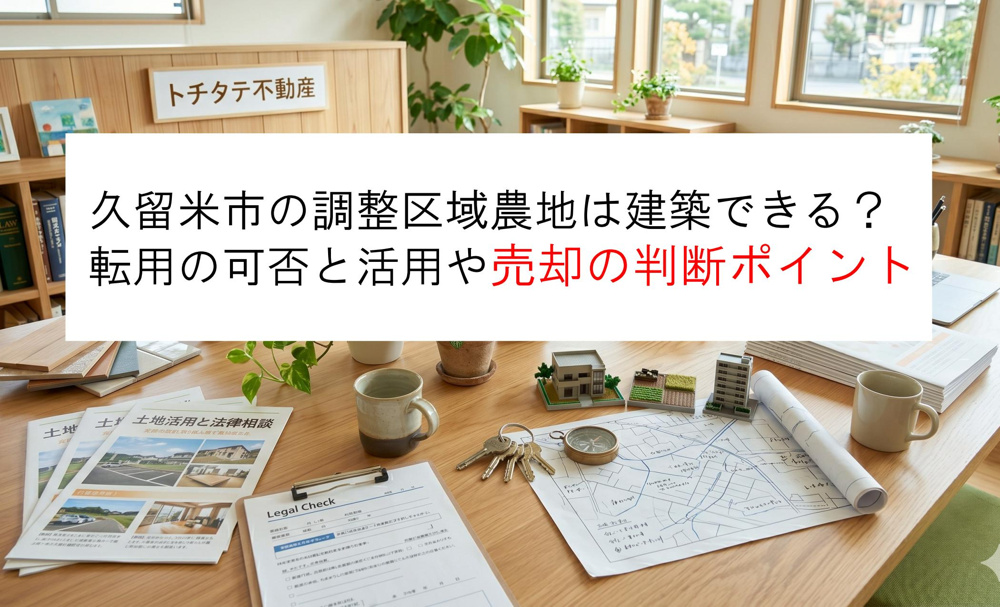 久留米市の調整区域農地は建築できる？転用の可否と活用や売却の判断ポイントの画像