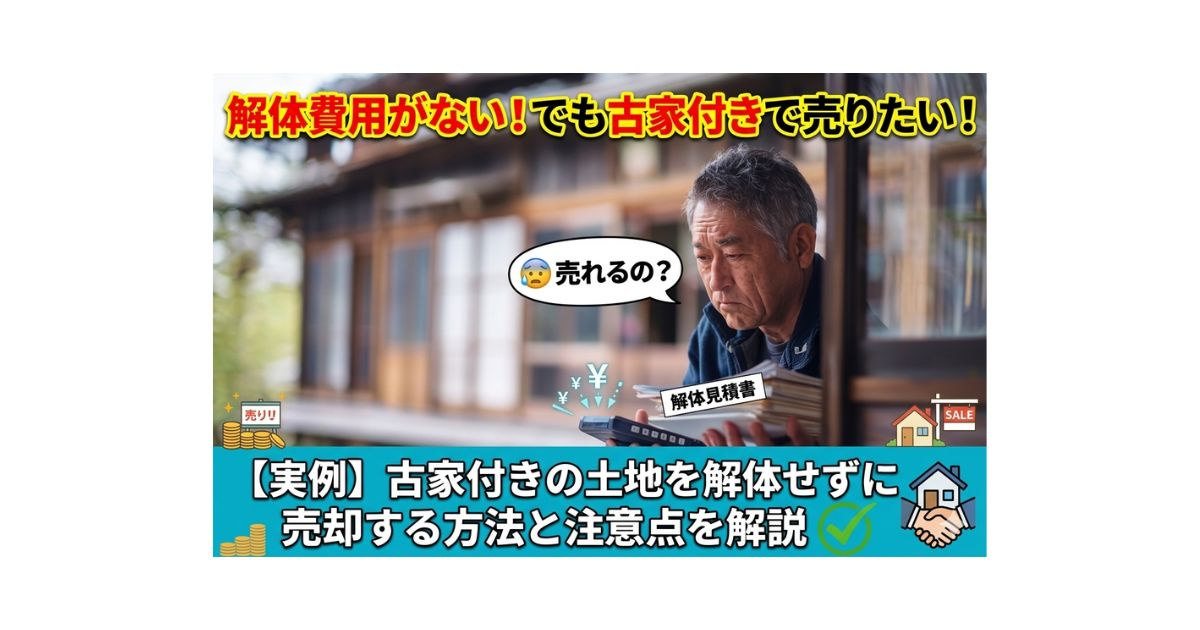 【名古屋市不動産売却】解体費用がない古家付き土地は売れる？売却方法と注意点を解説の画像