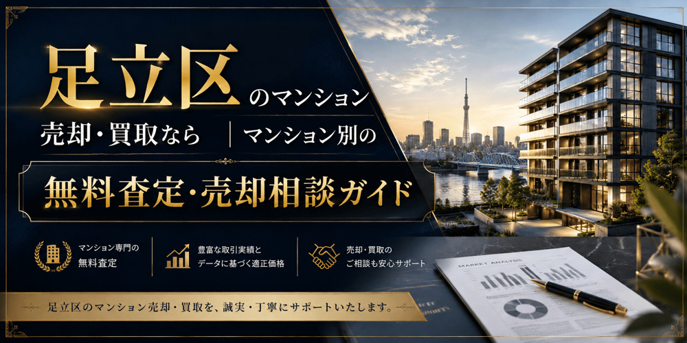 足立区のマンション売却・買取りなら｜マンション別の無料査定・売却相談ガイドの画像