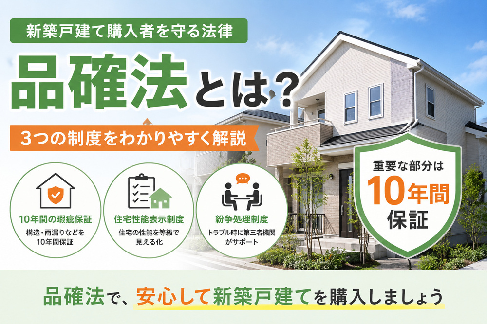 品確法とは？新築戸建て購入者を守る制度をわかりやすく解説の画像
