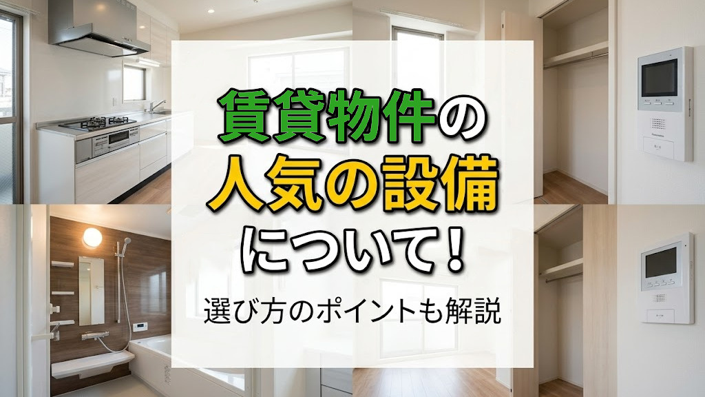 賃貸物件の人気の設備について！選び方のポイントも解説の画像