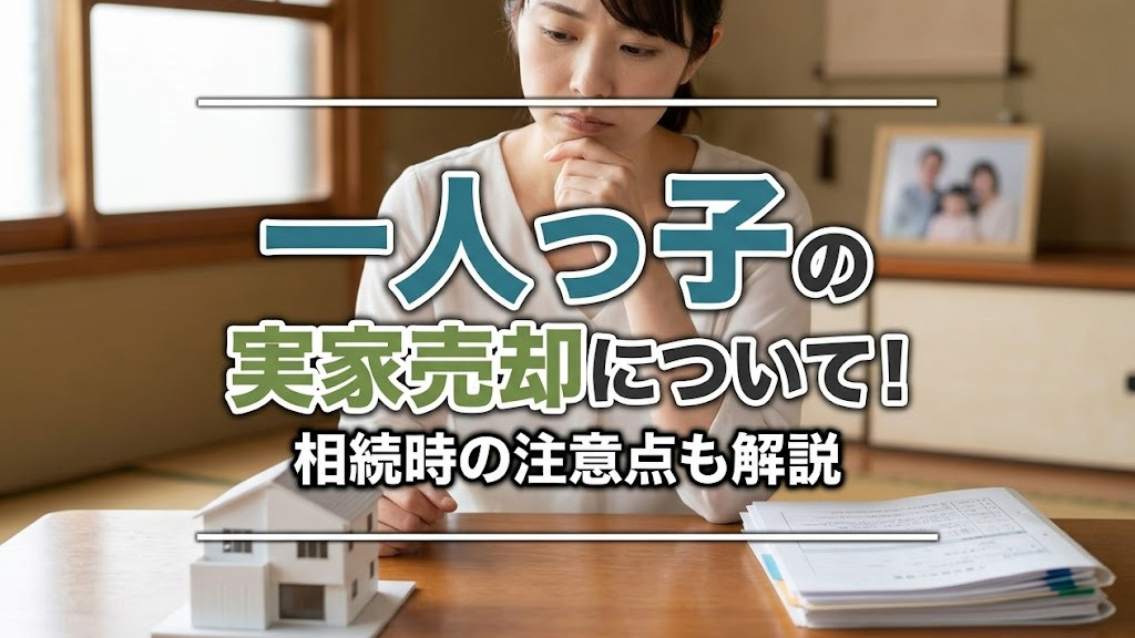 一人っ子の実家売却について！相続時の注意点も解説の画像
