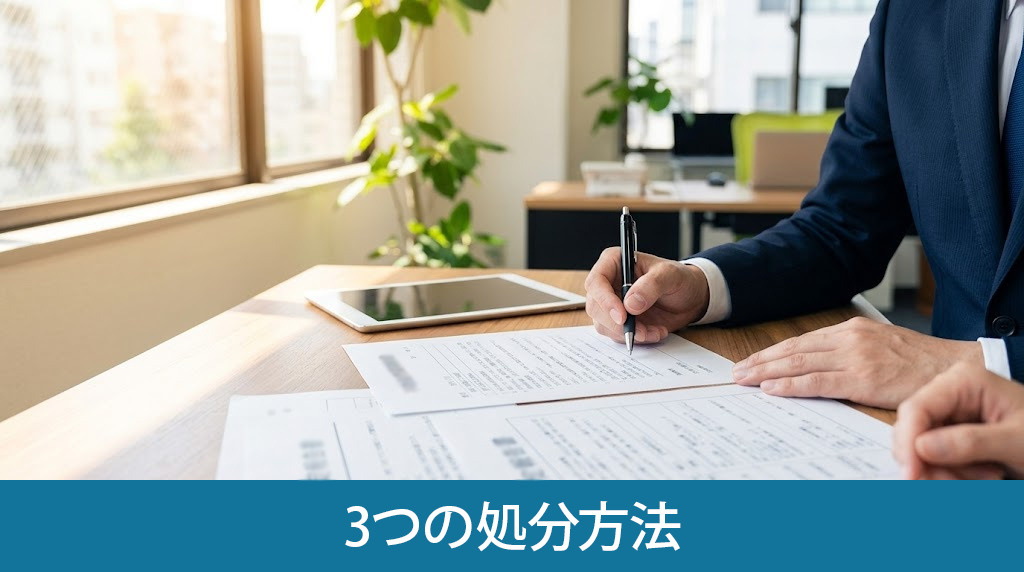 中古住宅を手放すための主な3つの処分方法