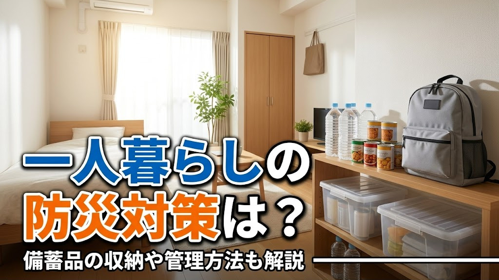 一人暮らしの防災対策は？備蓄品の収納や管理方法も解説の画像