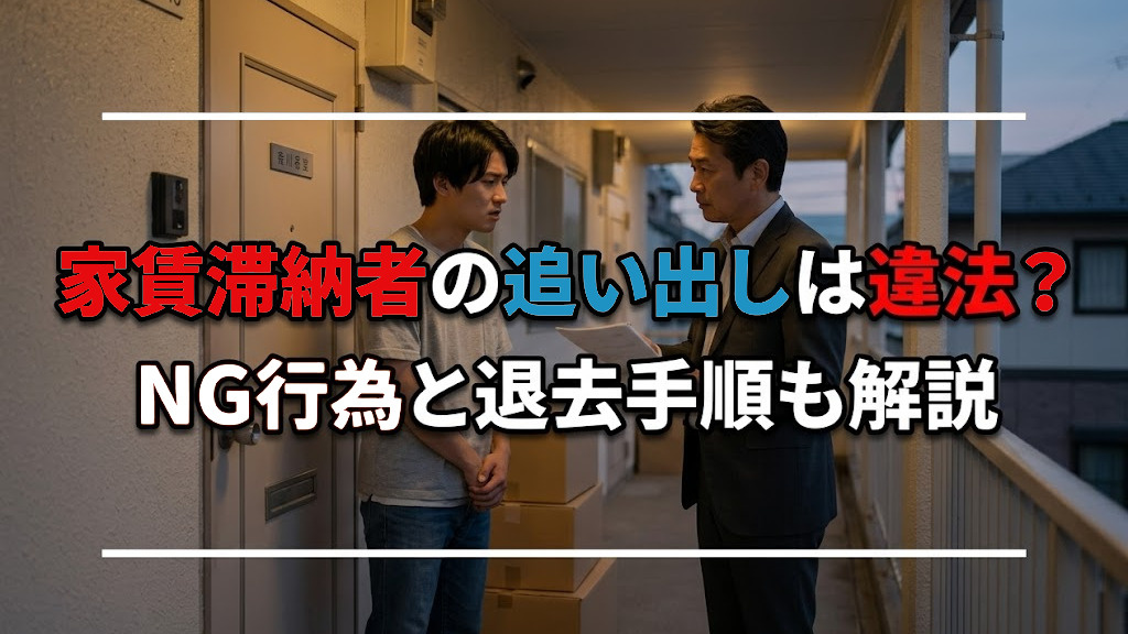 家賃滞納者の追い出しは違法？NG行為と退去手順も解説の画像