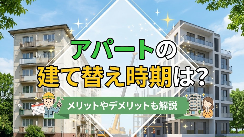 【6月2週目 編集中】アパートの建て替え時期は？メリットやデメリットも解説