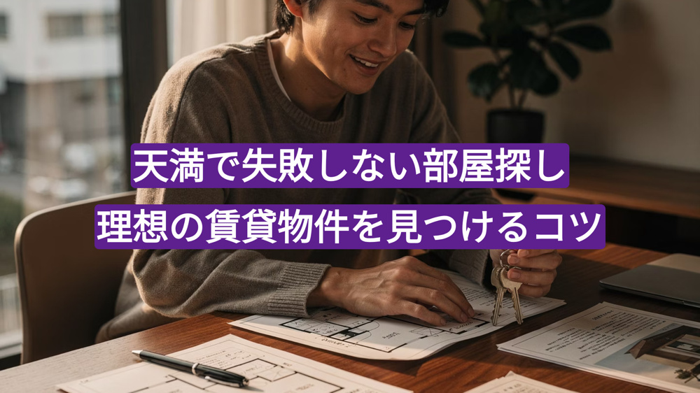 天満で失敗しない部屋探し｜理想の賃貸物件を見つけるコツの画像