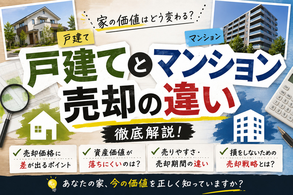 戸建てとマンションの売却の違いは？家の価値を高め売りやすい家と売れにくい家を見極める方法の画像