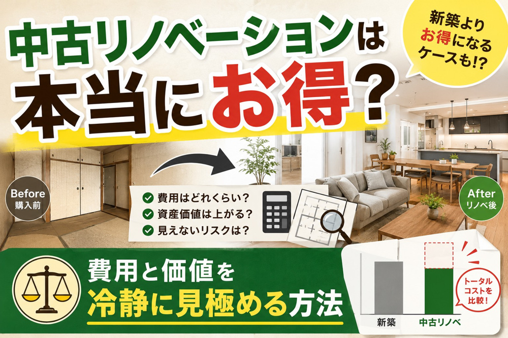 中古住宅リノベーションは本当にお得？費用と価値を冷静に見極める方法の画像