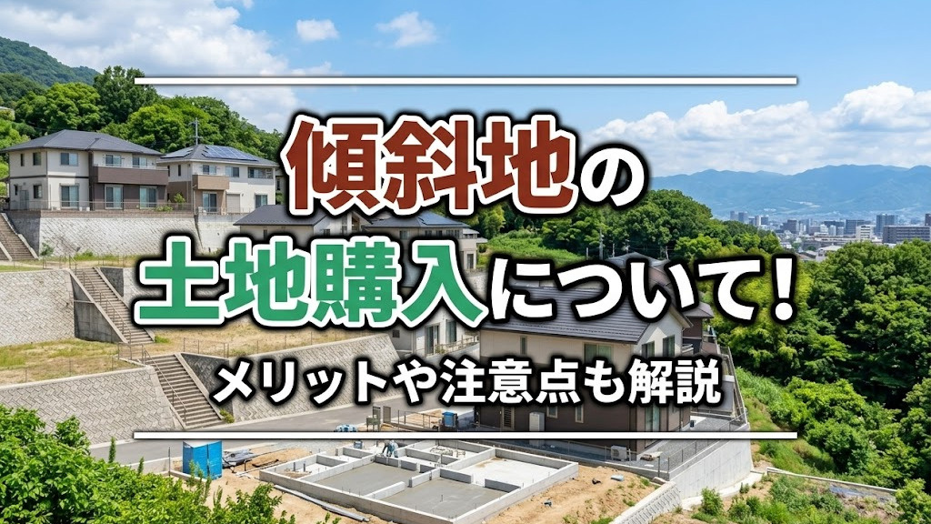 【6月2週目 編集中】傾斜地の土地購入について！メリットや注意点も解説