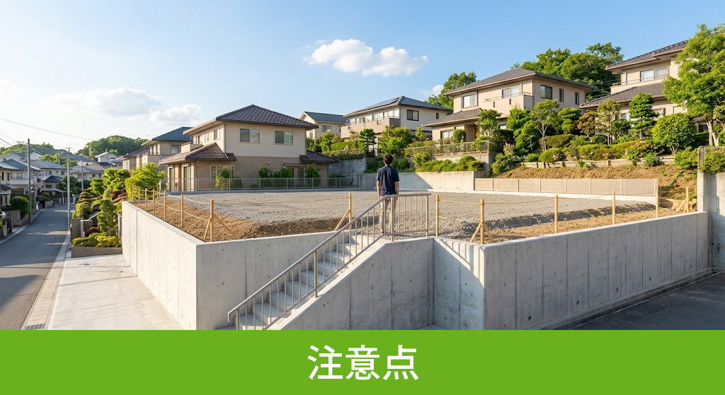 傾斜地購入時の注意点