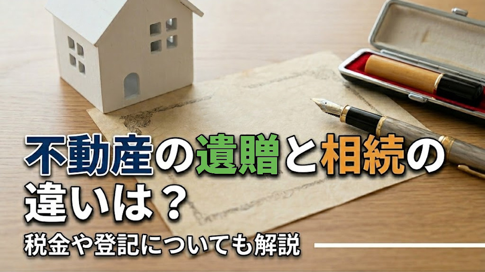 不動産の遺贈と相続の違いは？税金や登記についても解説の画像