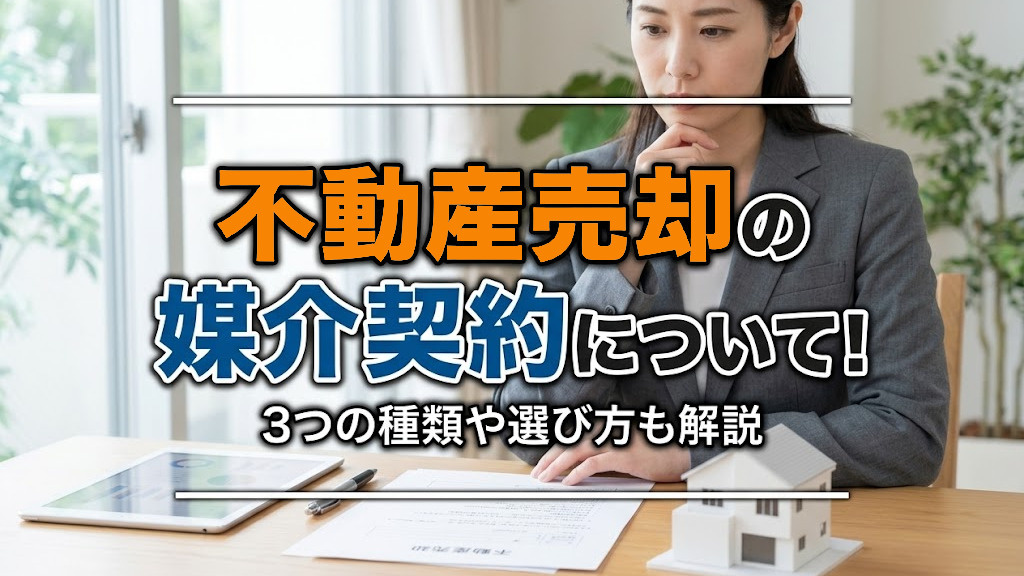 【6月2週目 編集中】不動産売却の媒介契約について！3つの種類や選び方も解説