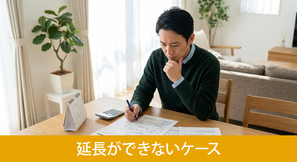 住宅ローン返済期間の延長ができないケース