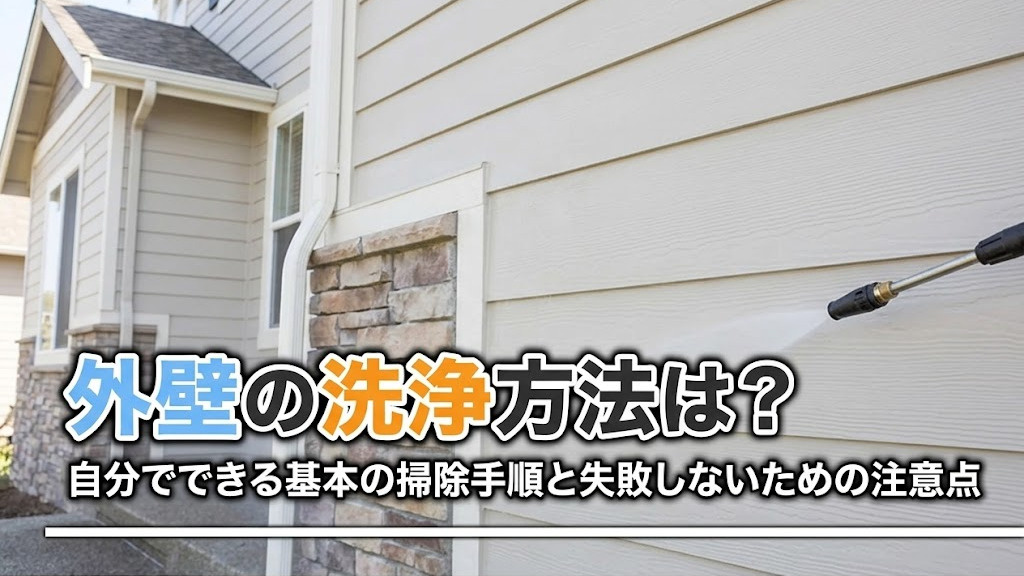 外壁の洗浄方法は？自分でできる基本の掃除手順と失敗しないための注意点の画像