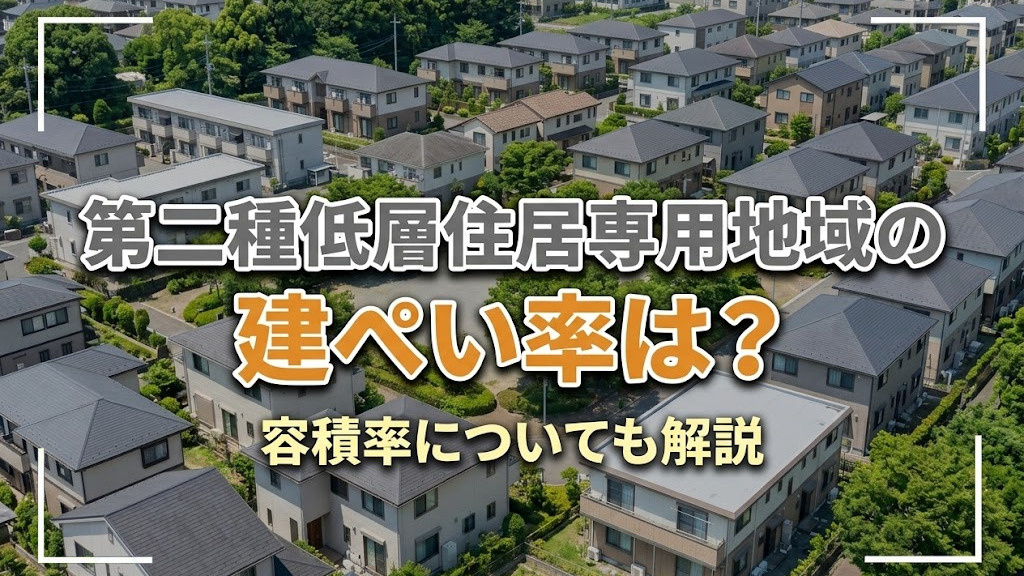 【6月2週目 編集中】第二種低層住居専用地域の建ぺい率は？容積率についても解説