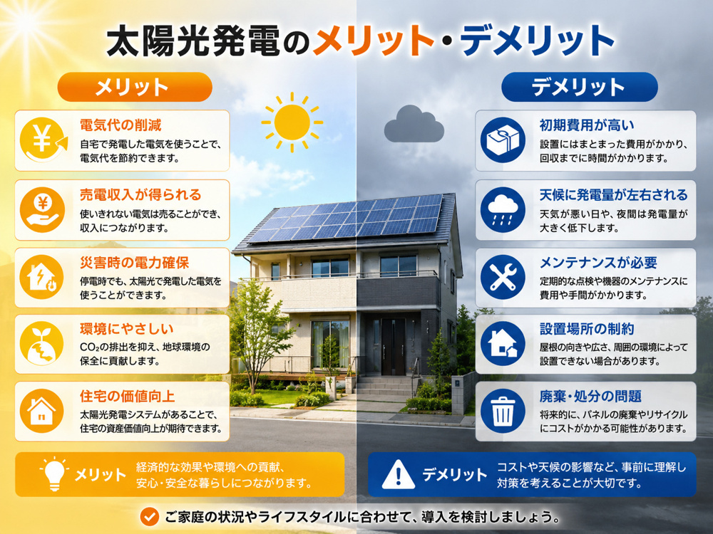 Vol.352  太陽光発電のある家のメリット・デメリットの画像