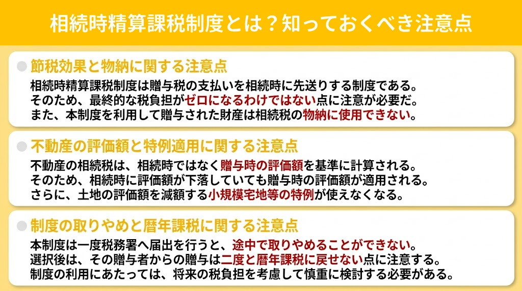 相続時精算課税制度とは？知っておくべき注意点