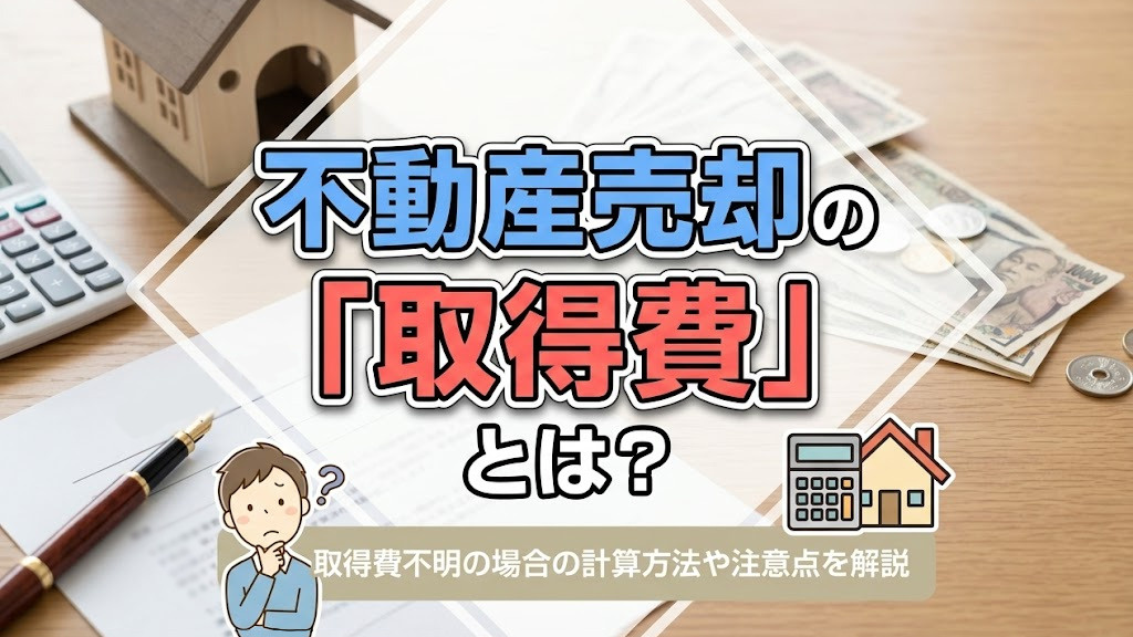 不動産売却の取得費とは？取得費不明の場合の計算方法や注意点を解説の画像