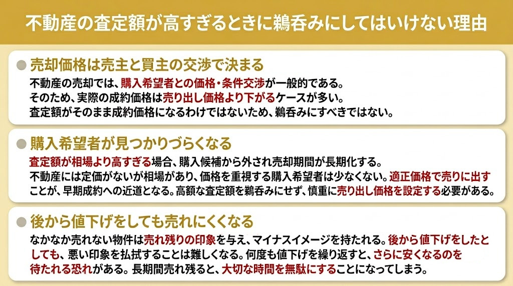 不動産の査定額が高すぎるときに鵜呑みにしてはいけない理由