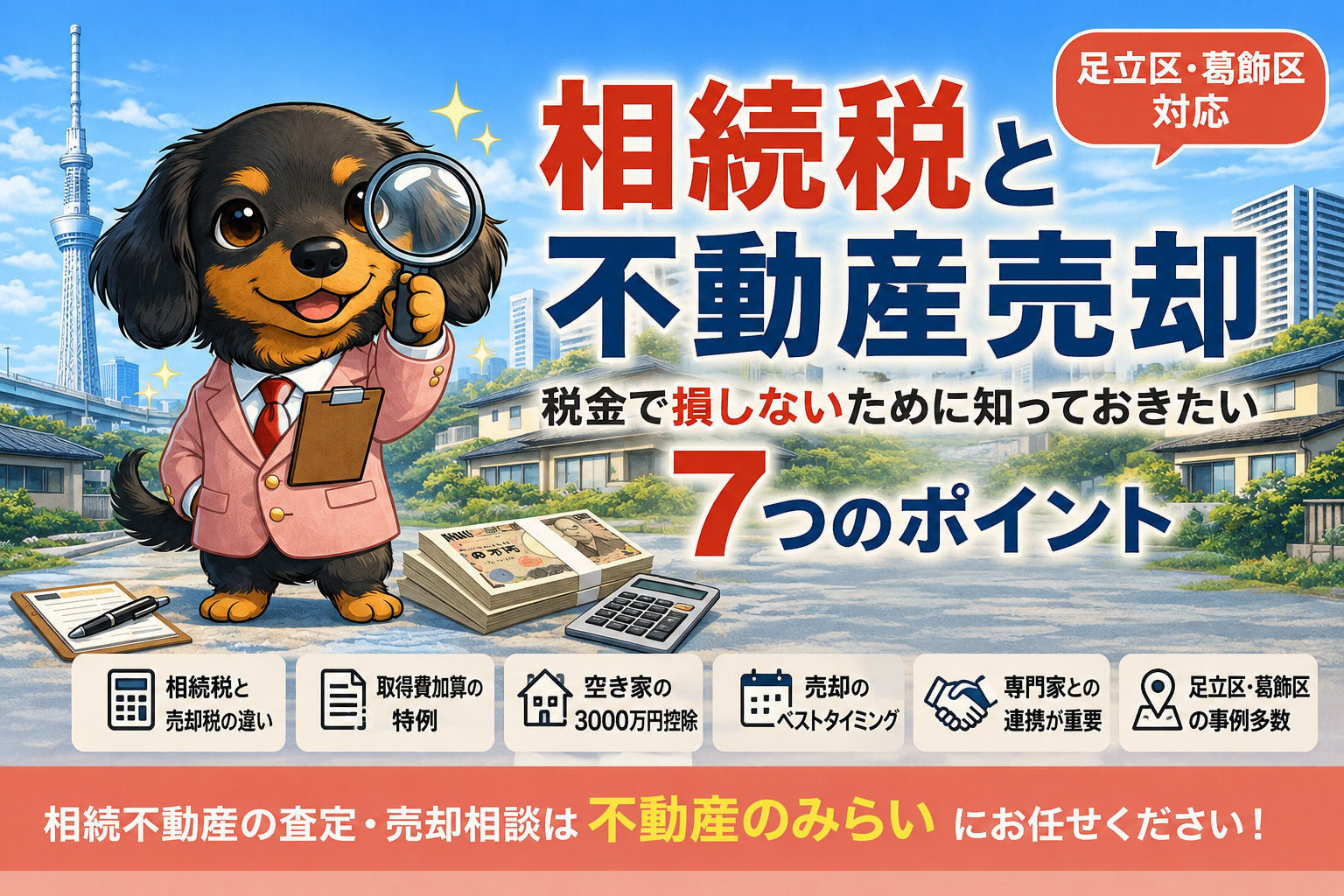 相続税と不動産売却｜税金で損しないために知っておきたい7つのポイント【足立区・葛飾区対応】の画像