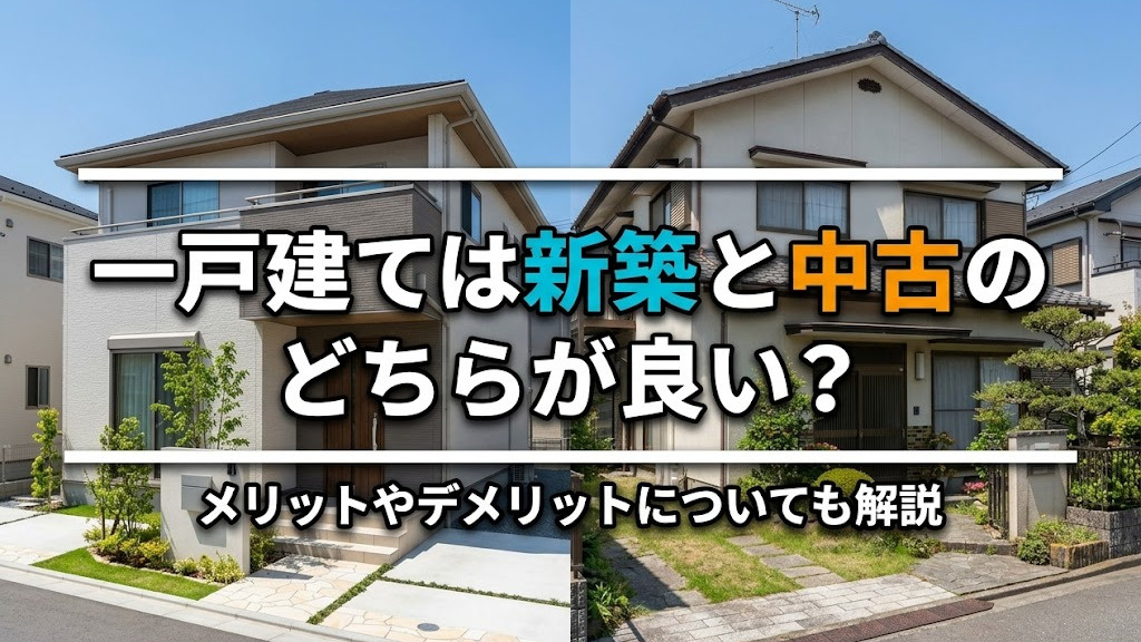 一戸建ては新築と中古のどちらが良い？メリットやデメリットについても解説の画像