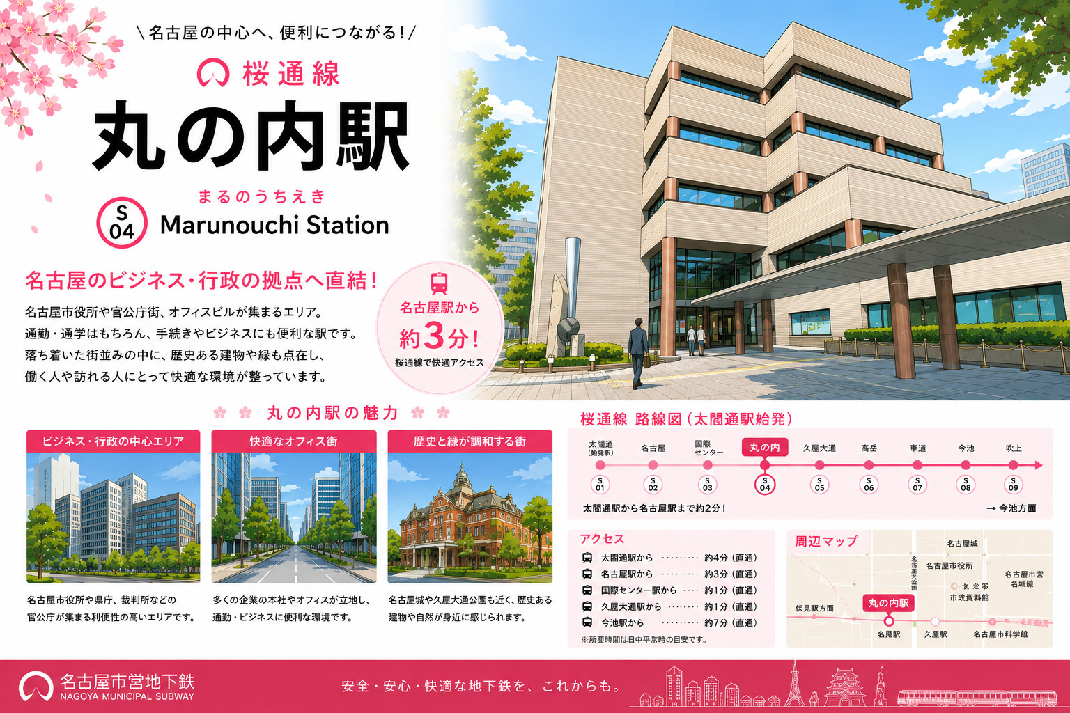 地下鉄桜通線「丸の内」駅 周辺のエリア情報の画像