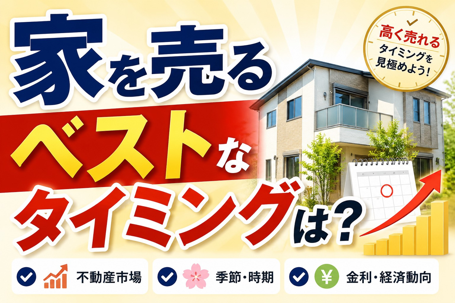家を売るベストなタイミングは?季節や金利と市場から売り時を判断する方法の画像