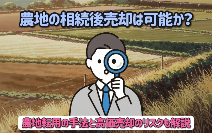 農地の相続後売却は可能か？農地転用の手法と高価売却のリスクも解説の画像