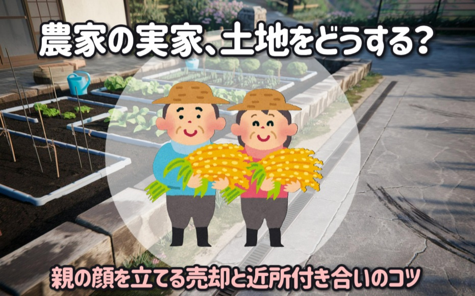 農家の実家土地をどうする？親の顔を立てる売却と近所付き合いのコツの画像