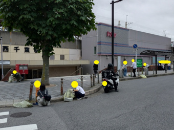 「JR西千葉駅南口前清掃」地元汐見春日自治会の子供会が実施＾＾の画像