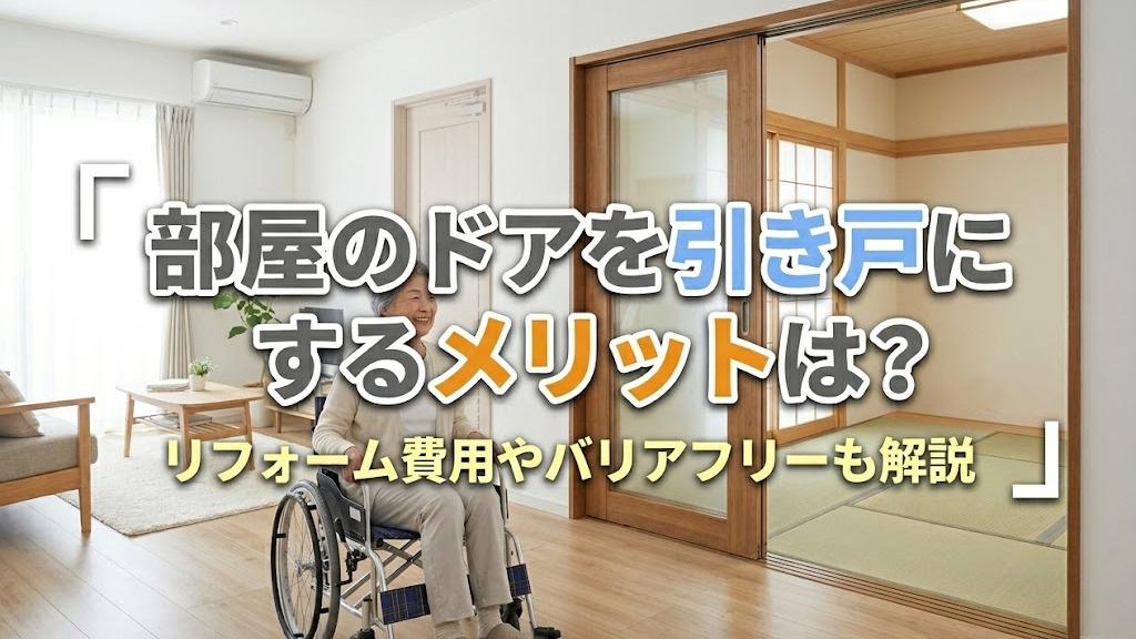 部屋のドアを引き戸にするメリットは？リフォーム費用やバリアフリーも解説