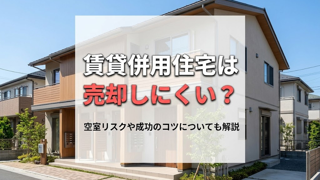 賃貸併用住宅は売却しにくい？空室リスクや成功のコツについても解説