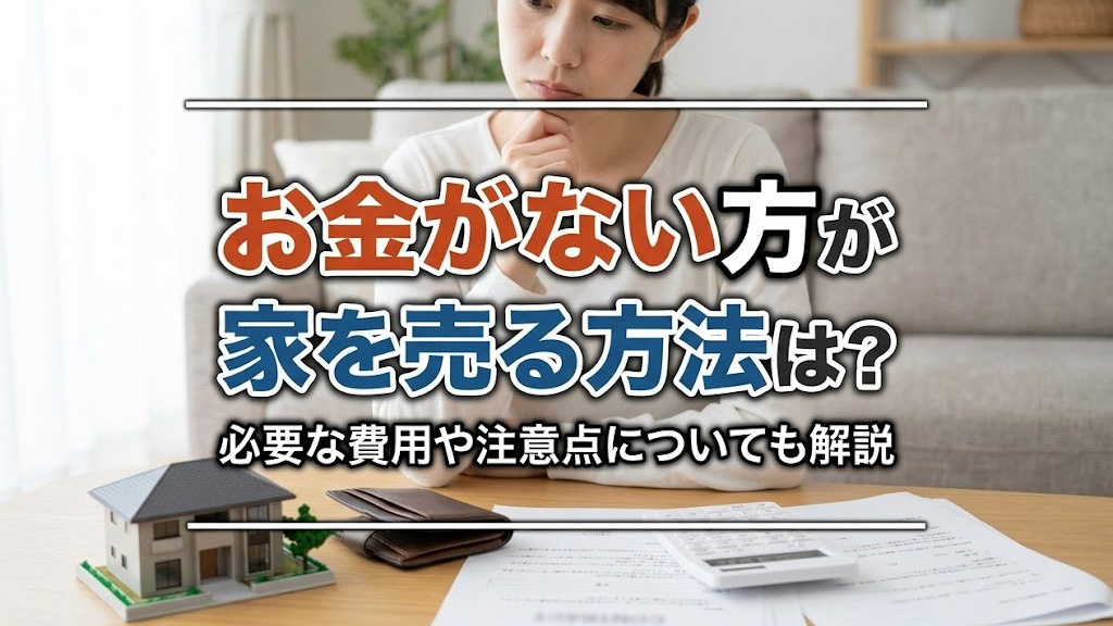 お金がない方が家を売る方法は？必要な費用や注意点についても解説