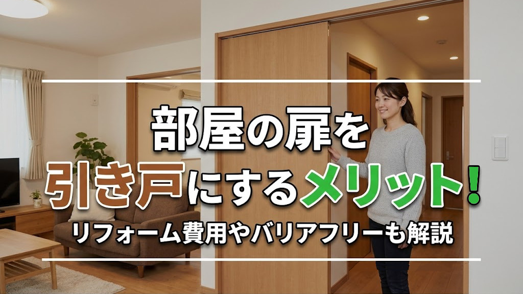 部屋の扉を引き戸にするメリット！リフォーム費用やバリアフリーも解説の画像