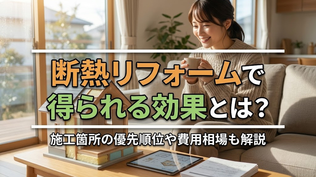 断熱リフォームで得られる効果とは？施工箇所の優先順位や費用相場も解説