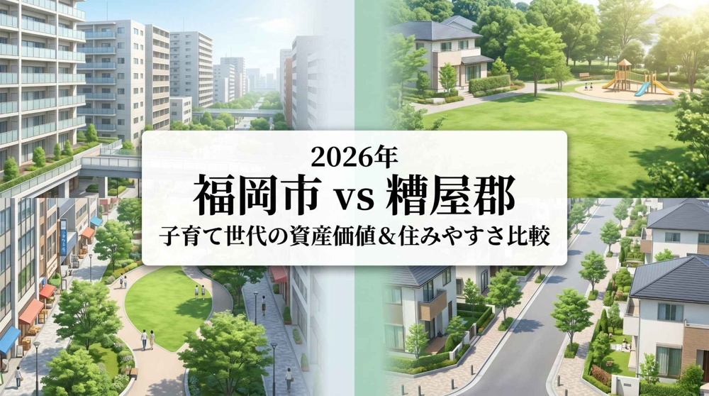 2026福岡vs糟屋の資産価値比較！住み替え査定と子育て環境の画像