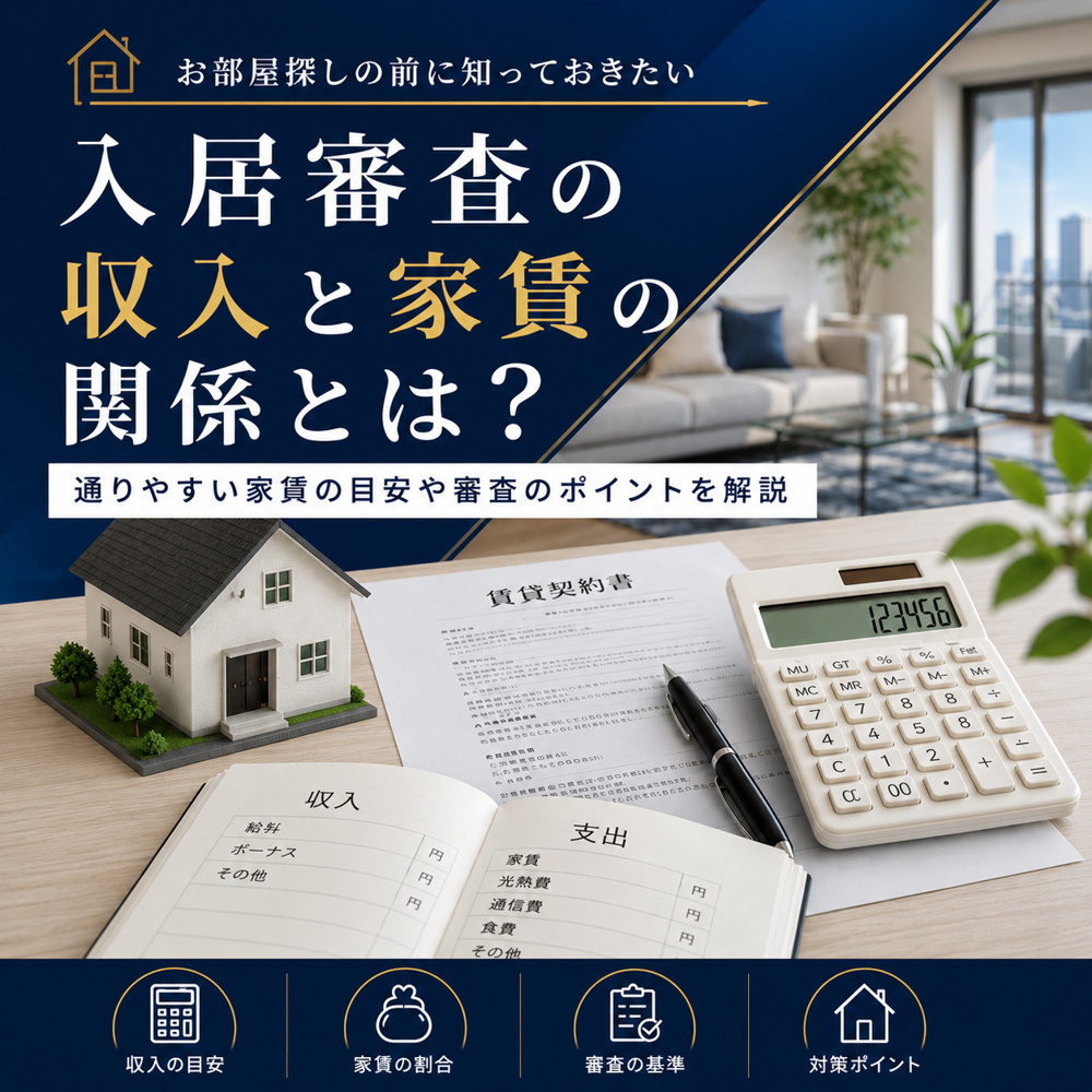 入居審査の収入と家賃の関係とは？通りやすい家賃の目安や審査のポイントを解説の画像