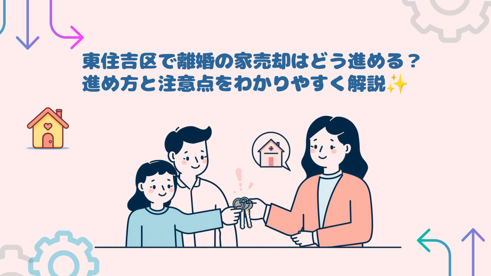 東住吉区で離婚の家売却はどう進める？進め方と注意点をわかりやすく解説の画像