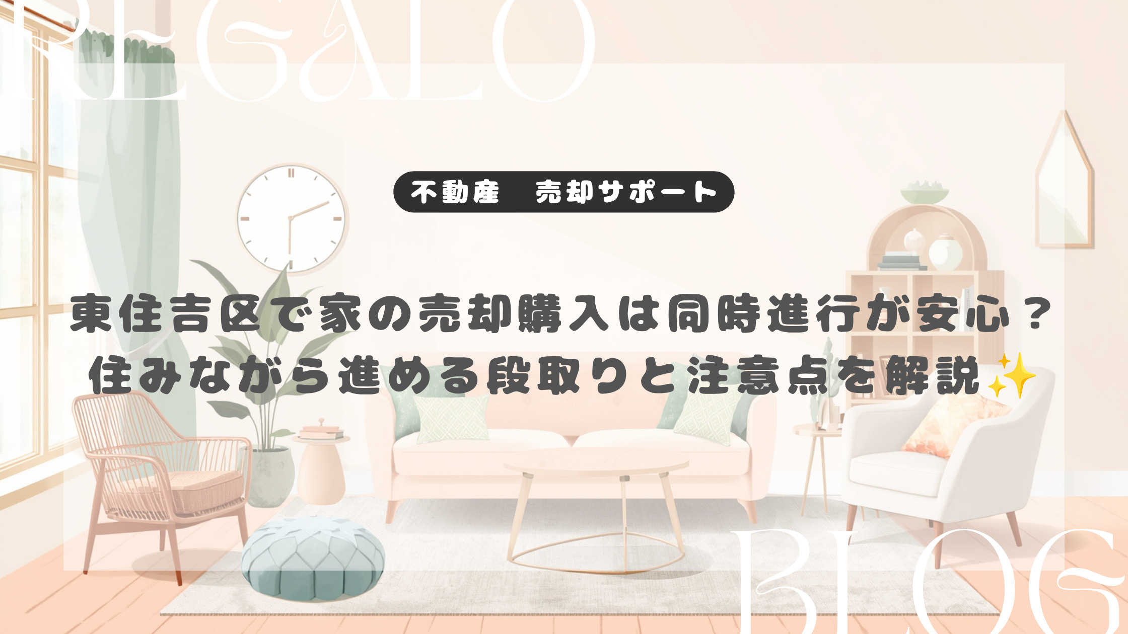東住吉区で家の売却購入は同時進行が安心?住みながら進める段取りと注意点を解説の画像