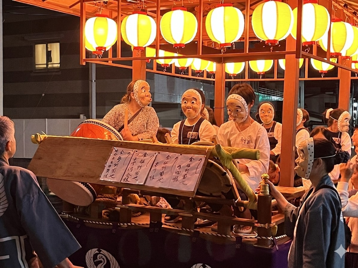 由比ガ浜のお囃子の画像