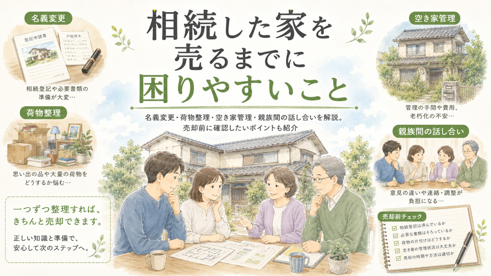 相続した家を売るまでに、実際に困ったことの画像