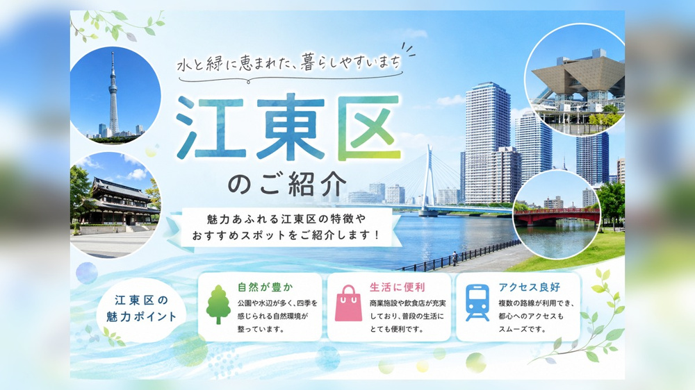 【江東区の住みやすさ】都心アクセス・治安・買い物をエリア別に解説の画像