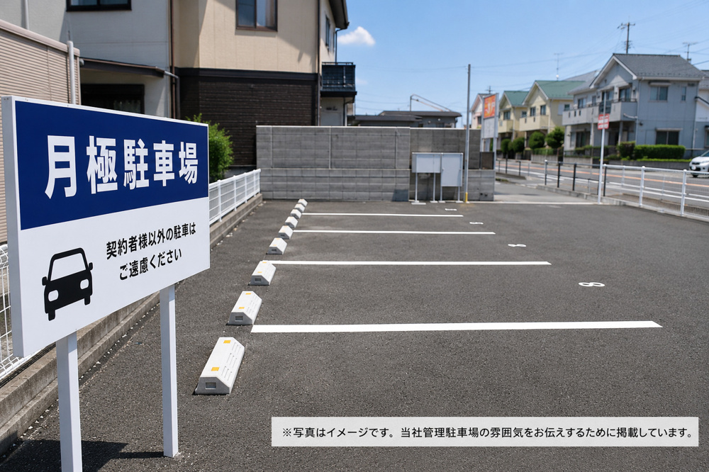 【管理駐車場が満車になりました！オーナー様にも大変喜んでいただいています】の画像