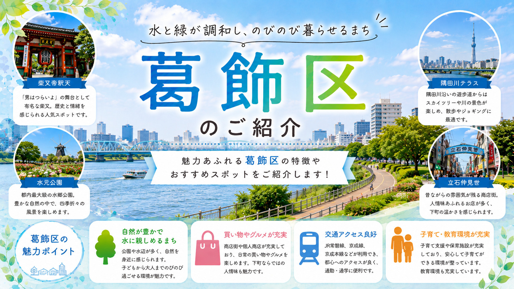 【葛飾区の住みやすさ徹底ガイド】下町情緒と実用性を併せ持つ街の画像