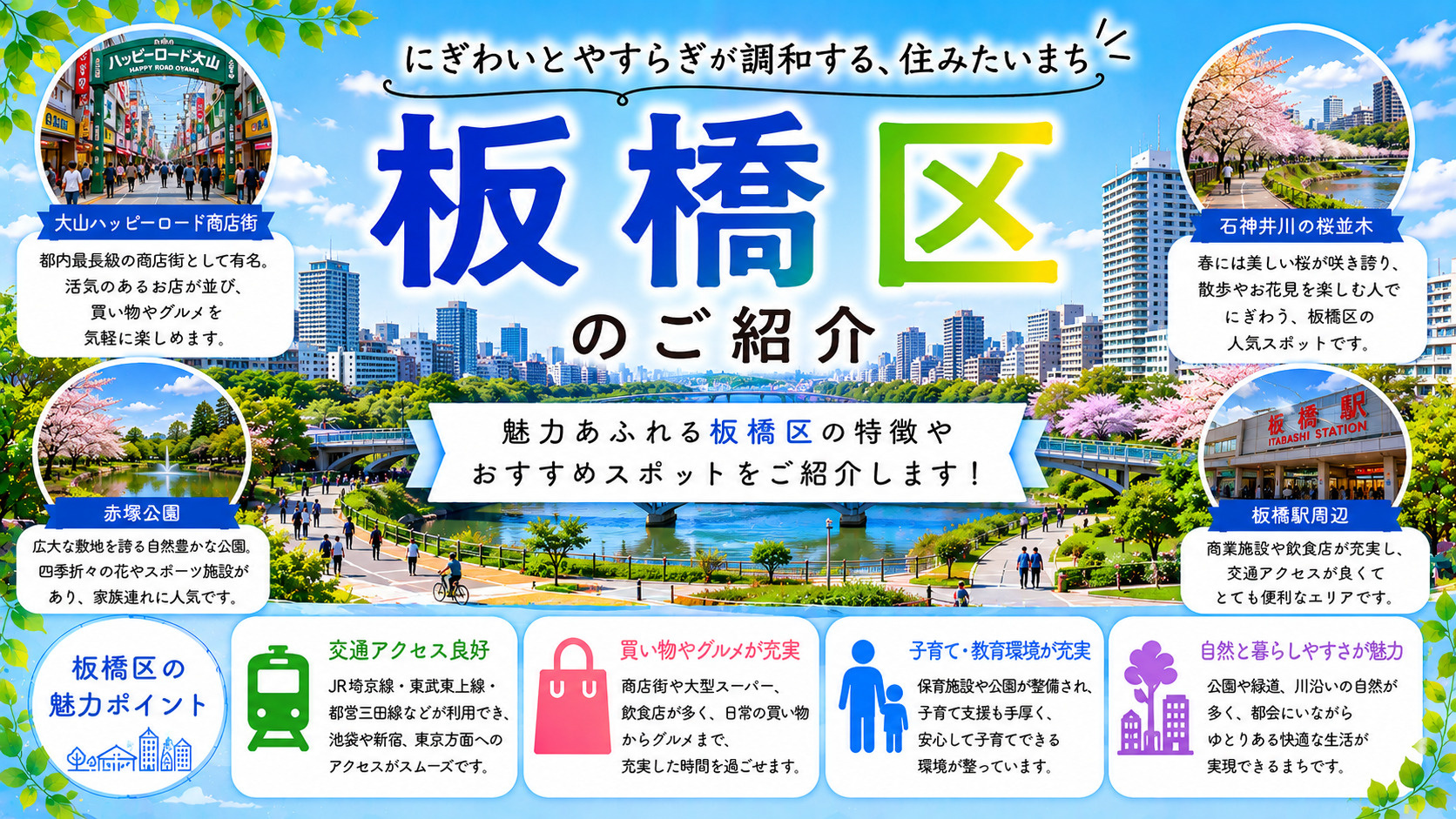 【板橋区の住みやすさ徹底ガイド】アクセス・暮らし・コスパがそろう実用派エリアの画像